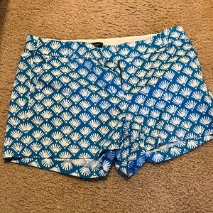 J. Crew Light Blue and White Patterned Shorts